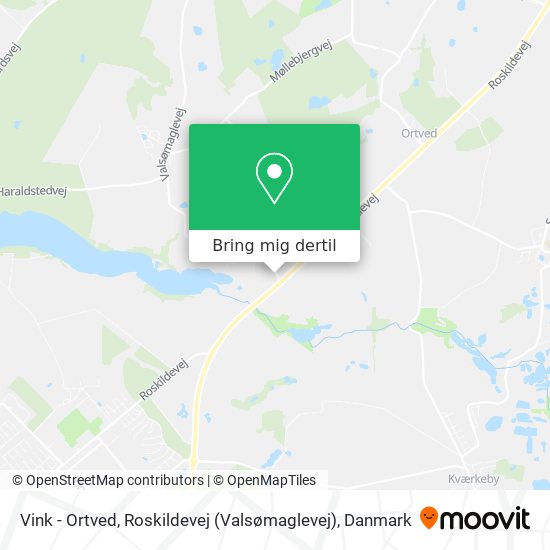 Vink - Ortved, Roskildevej (Valsømaglevej) kort