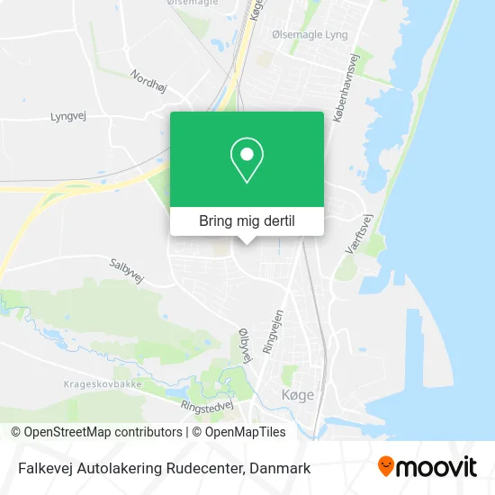 Falkevej Autolakering Rudecenter kort