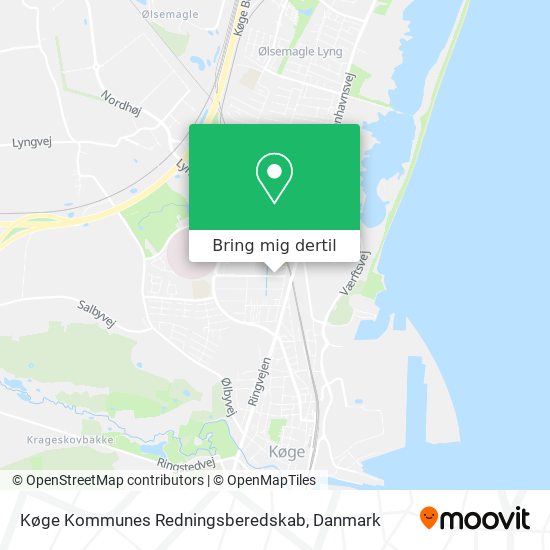 Køge Kommunes Redningsberedskab kort