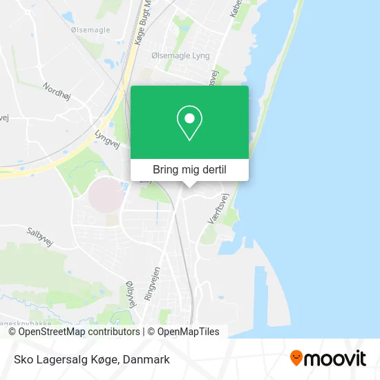 Sko Lagersalg Køge kort