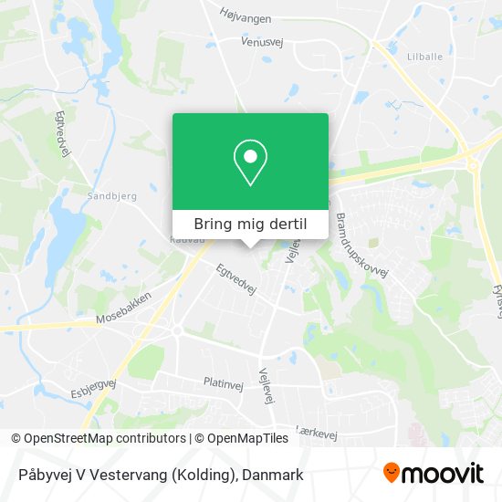 Påbyvej V Vestervang (Kolding) kort