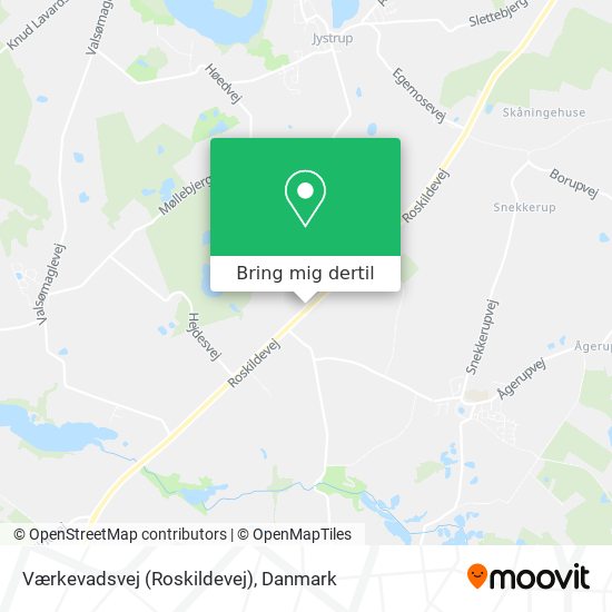 Værkevadsvej (Roskildevej) kort