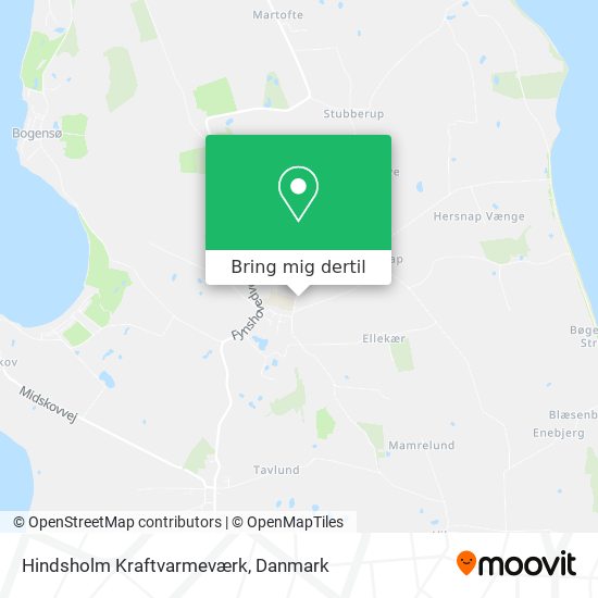 Hindsholm Kraftvarmeværk kort