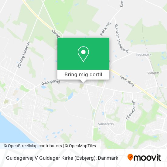 Guldagervej V Guldager Kirke (Esbjerg) kort