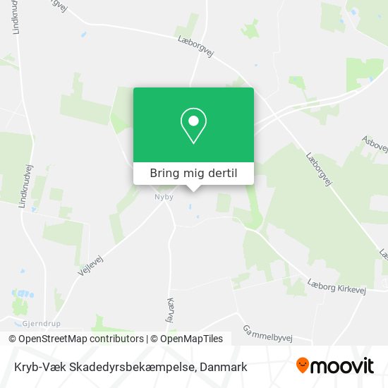 Kryb-Væk Skadedyrsbekæmpelse kort