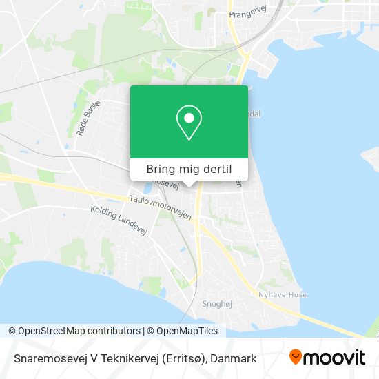 Snaremosevej V Teknikervej (Erritsø) kort