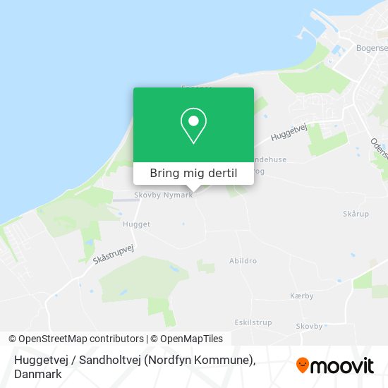 Huggetvej / Sandholtvej (Nordfyn Kommune) kort