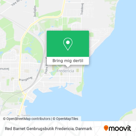 Red Barnet Genbrugsbutik Fredericia kort