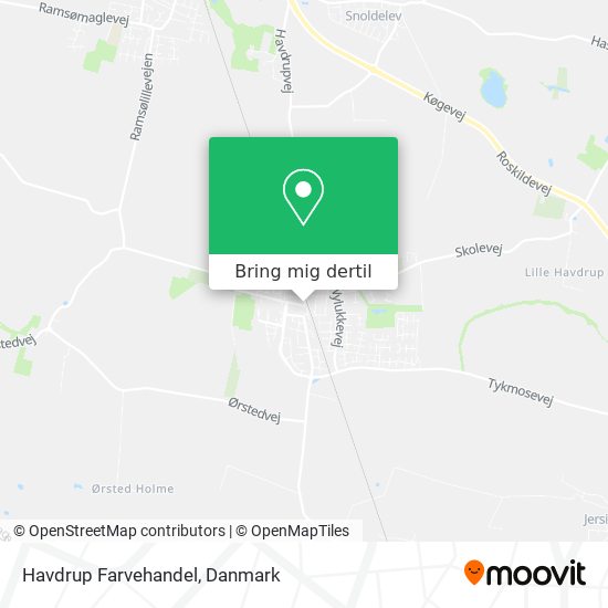 Havdrup Farvehandel kort