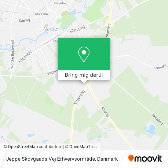 Jeppe Skovgaads Vej Erhvervsområde kort