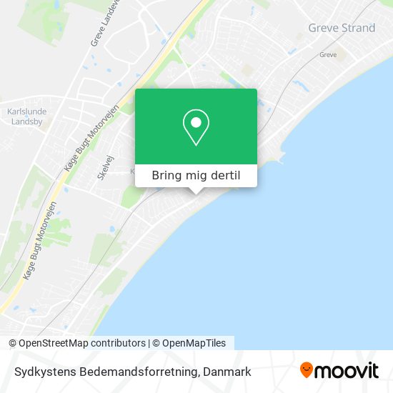 Sydkystens Bedemandsforretning kort