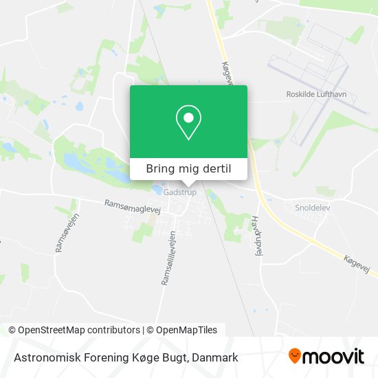 Astronomisk Forening Køge Bugt kort