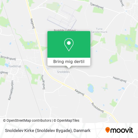 Snoldelev Kirke (Snoldelev Bygade) kort