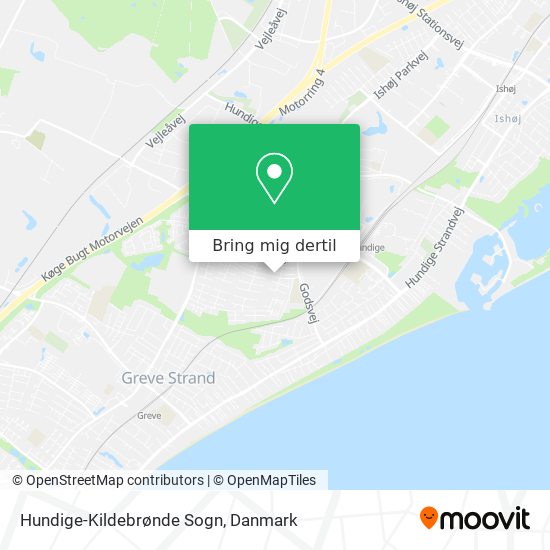Hundige-Kildebrønde Sogn kort
