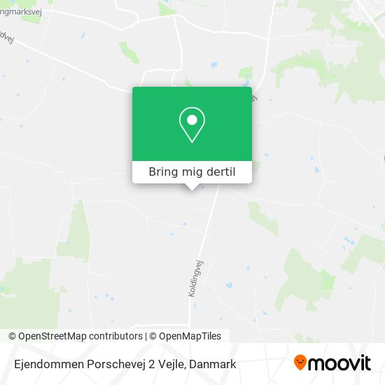 Ejendommen Porschevej 2 Vejle kort