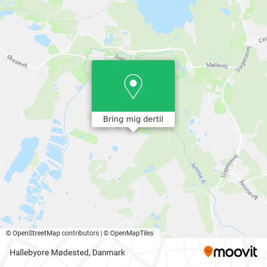 Hallebyore Mødested kort