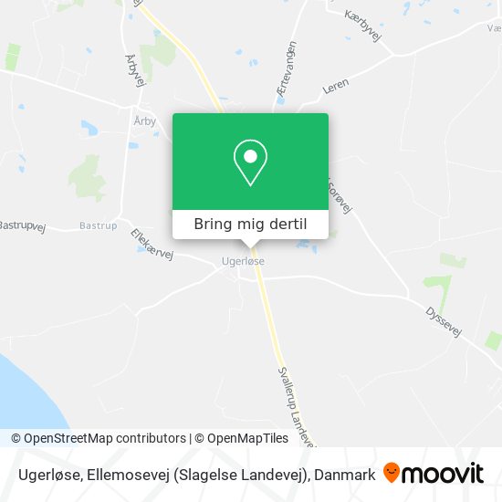 Ugerløse, Ellemosevej (Slagelse Landevej) kort