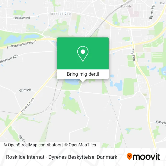 Roskilde Internat - Dyrenes Beskyttelse kort
