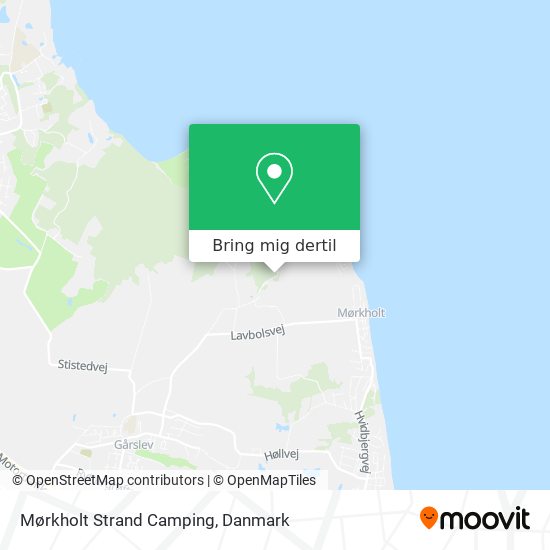 Mørkholt Strand Camping kort