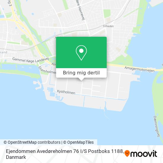 Ejendommen Avedøreholmen 76 I / S Postboks 1188 kort