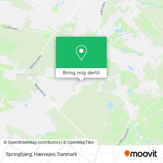 Springbjerg, Hærvejen kort