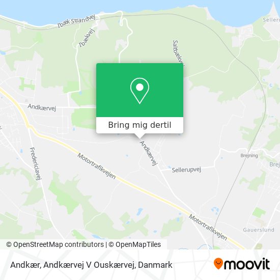 Andkær, Andkærvej V Ouskærvej kort