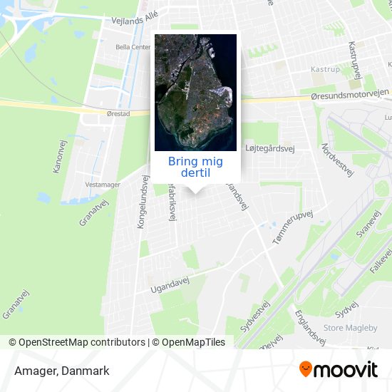 Amager kort