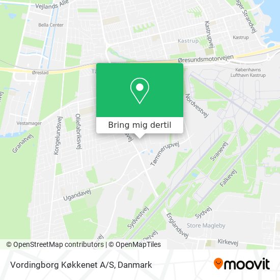 Vordingborg Køkkenet A/S kort