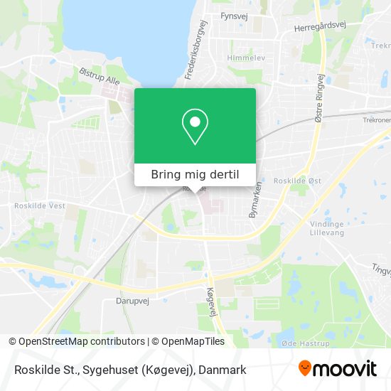 Roskilde St., Sygehuset (Køgevej) kort
