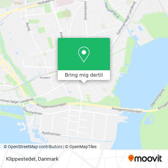 Klippestedet kort