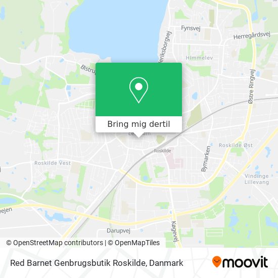 Red Barnet Genbrugsbutik Roskilde kort