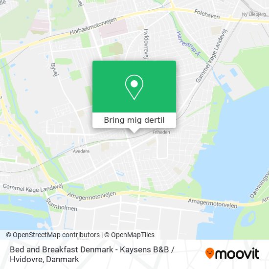 Bed and Breakfast Denmark - Kaysens B&B / Hvidovre kort