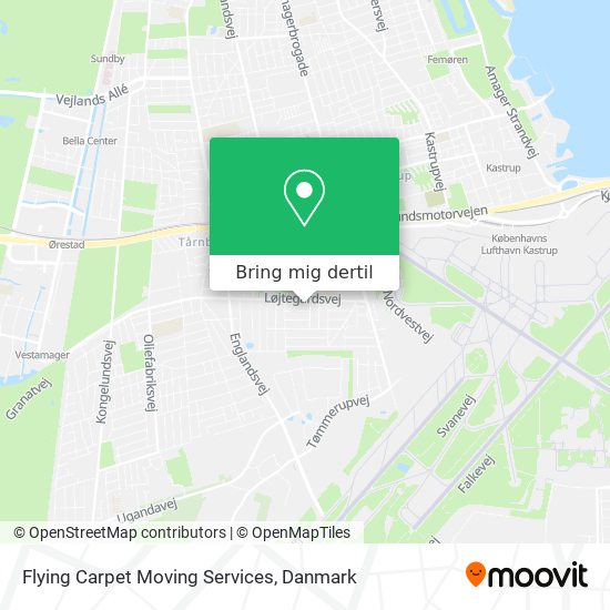 Flying Carpet Moving Services kort