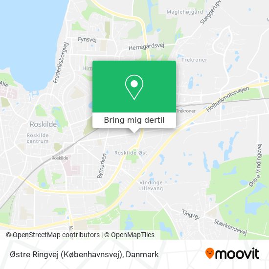 Østre Ringvej (Københavnsvej) kort