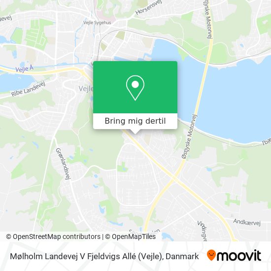 Mølholm Landevej V Fjeldvigs Allé (Vejle) kort