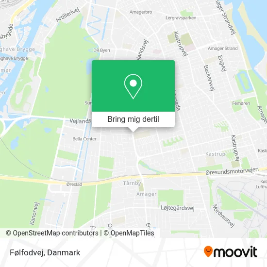 Følfodvej kort