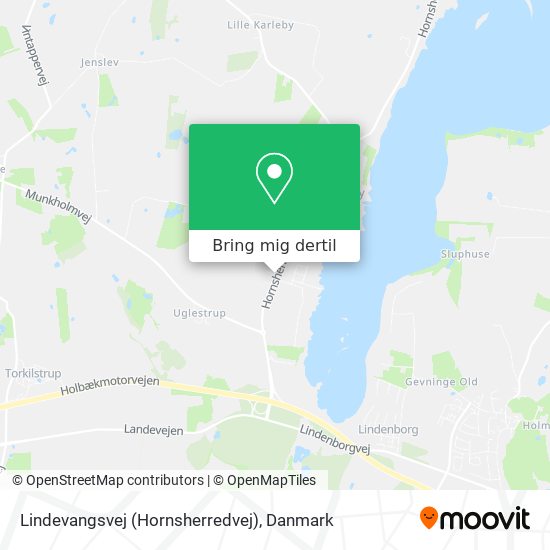 Lindevangsvej (Hornsherredvej) kort