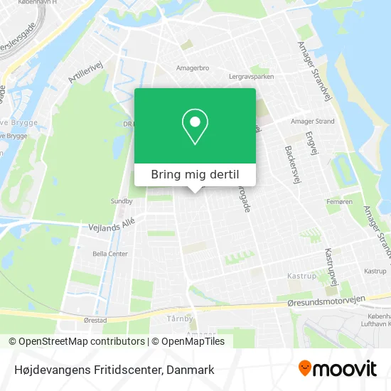 Højdevangens Fritidscenter kort