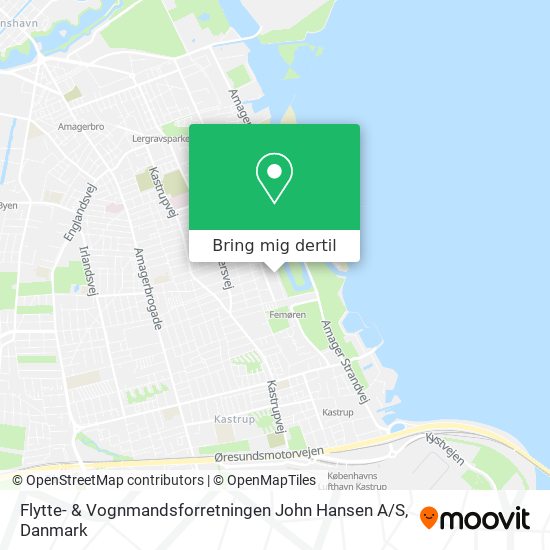 Flytte- & Vognmandsforretningen John Hansen A / S kort
