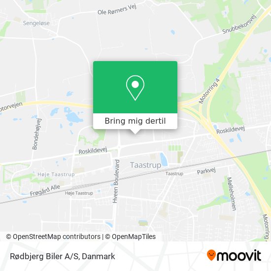 Rødbjerg Biler A/S kort
