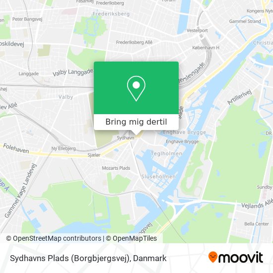 Sydhavns Plads (Borgbjergsvej) kort