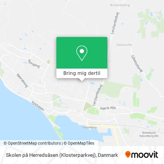 Skolen på Herredsåsen (Klosterparkvej) kort