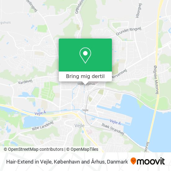 Hair-Extend in Vejle, København and Århus kort