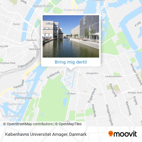 Københavns Universitet Amager kort