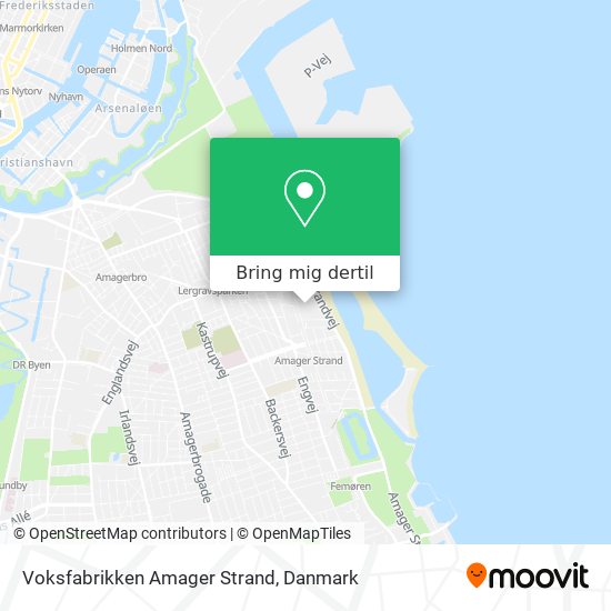Voksfabrikken Amager Strand kort