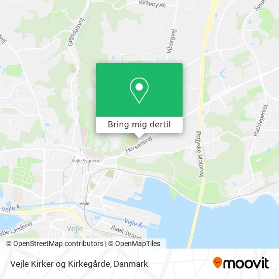 Vejle Kirker og Kirkegårde kort