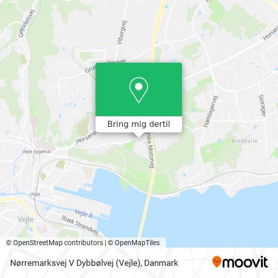 Nørremarksvej V Dybbølvej (Vejle) kort