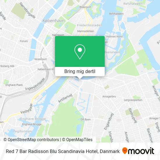 Red 7 Bar Radisson Blu Scandinavia Hotel kort