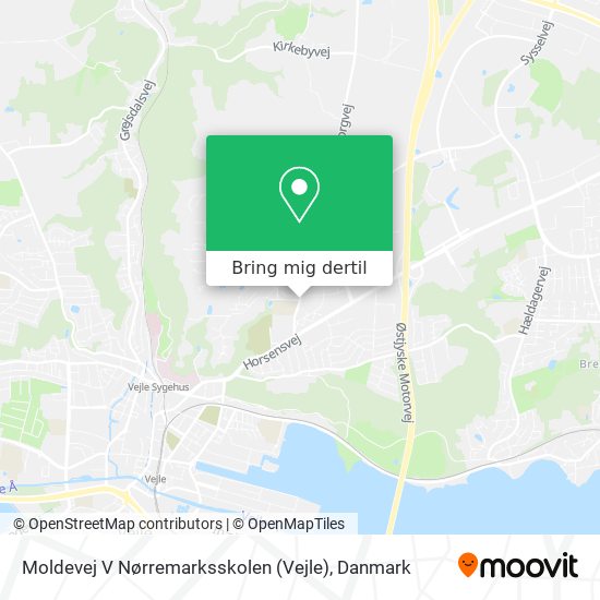 Moldevej V Nørremarksskolen (Vejle) kort