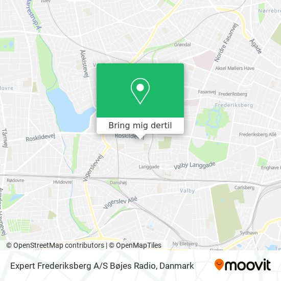 Expert Frederiksberg A / S Bøjes Radio kort